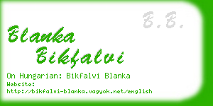 blanka bikfalvi business card